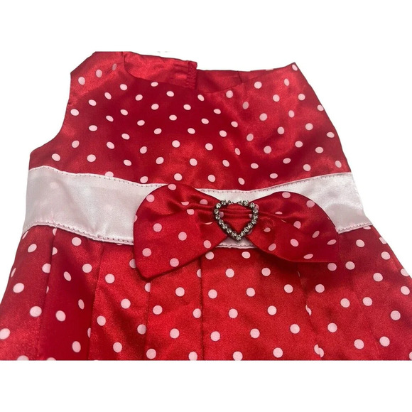 BUILD A BEAR RED POLKA DOT DRESS & RED SHOES - Picture 7 of 14